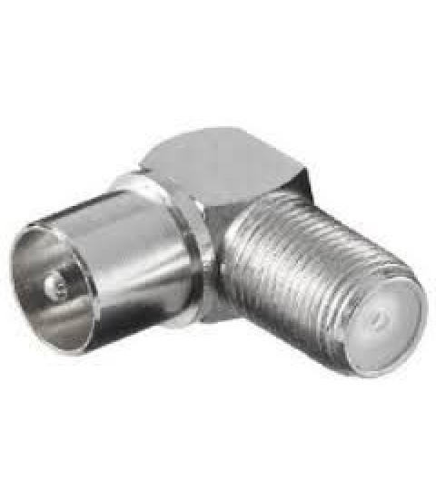 F To Male Connector  90 Degree Plug - 1pc